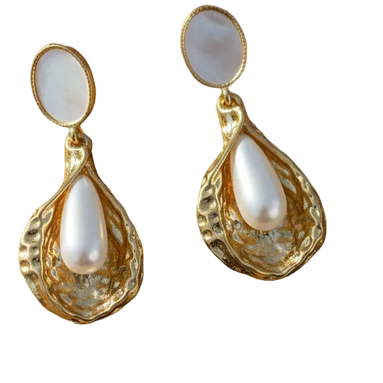 Boucles d'oreilles sur planche en bois – Halisah bijoux
