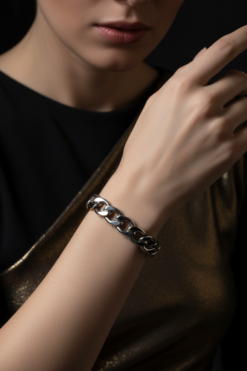 Bracelet porté – femme élégante