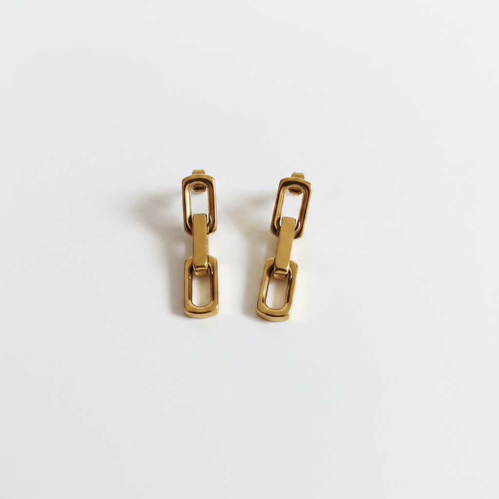 Halisah bijoux Boucles doreilles minimalistes dorées femme acier inoxydable 