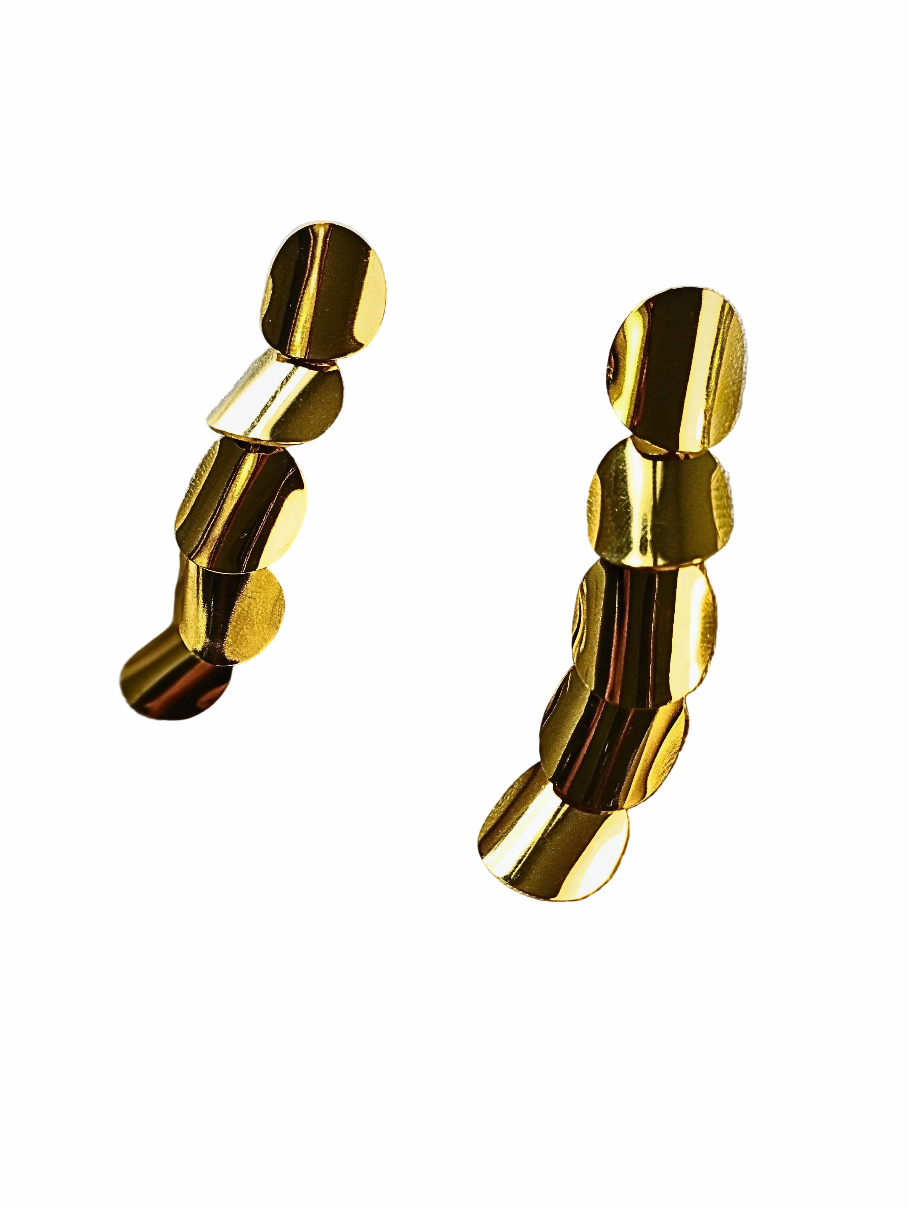 Halisah bijoux Boucles d'oreilles dorées  Acier inoxydable 316L femme