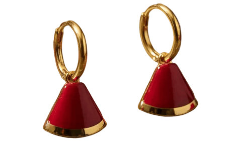 Halisah bijoux Boucles d'oreilles pendantes dorées acier inoxydable 316L femme  
