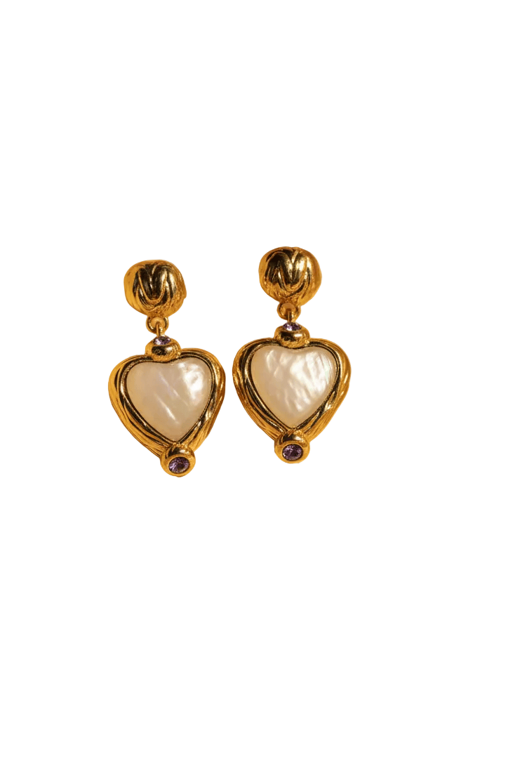 Halisah bijoux Boucles D'oreilles Pendantes Dorées Acier Inoxydable 316L Femme 