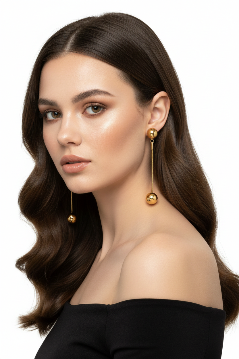 Mannequin avec boucles d'oreilles – version affinée