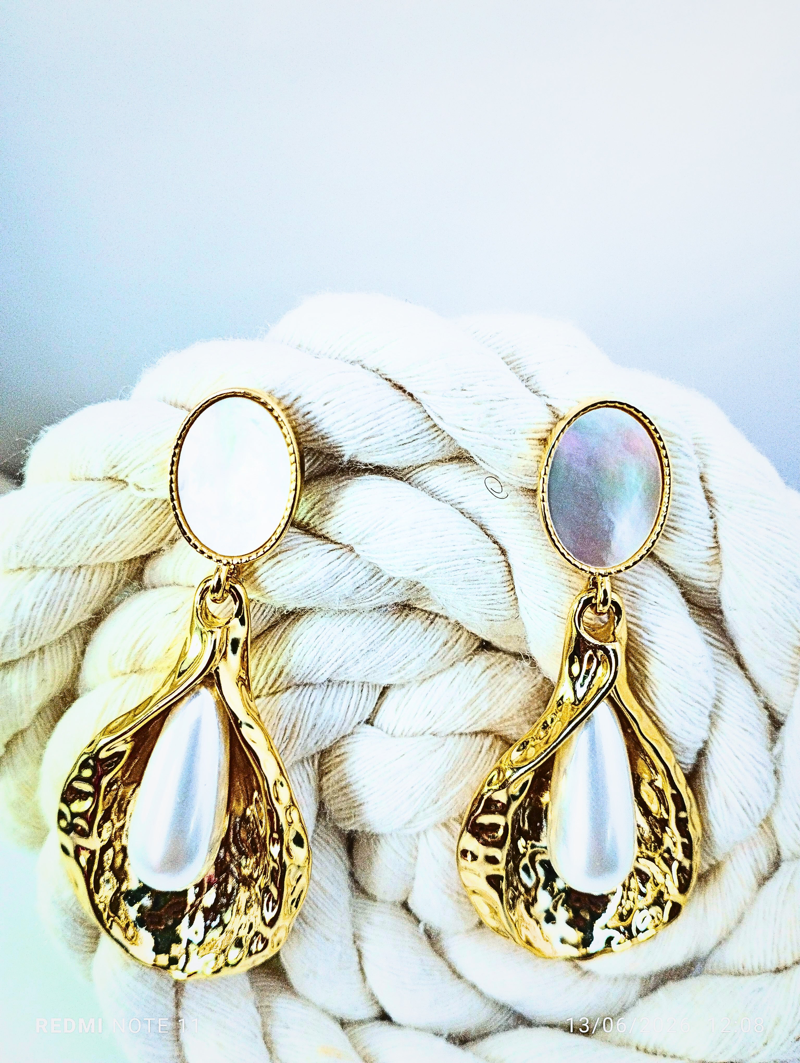 Boucles d'oreilles crochets, et perles en acier inoxydable femmes