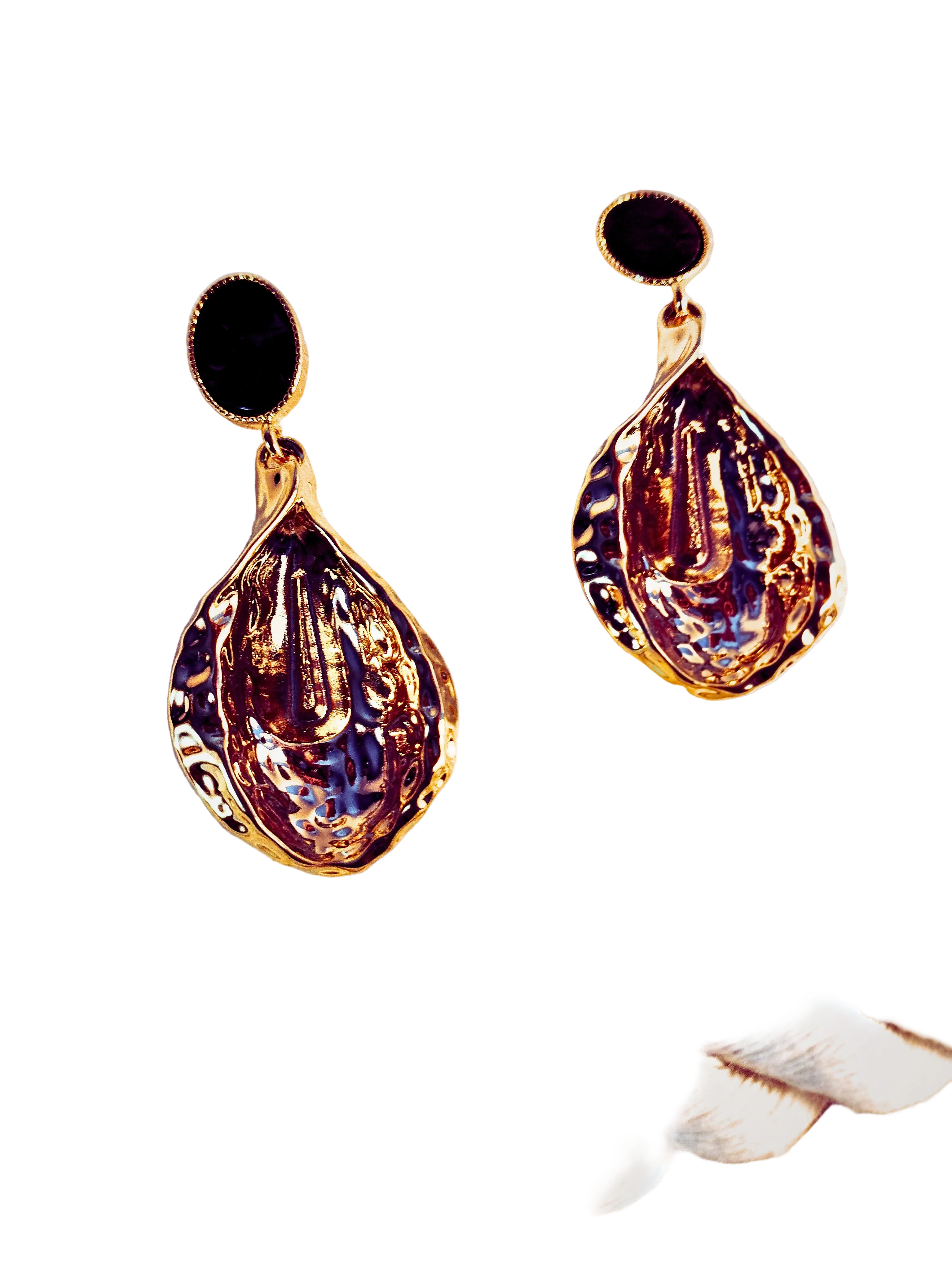 Boucles d'oreilles pendantes en acier inoxydable- femmes