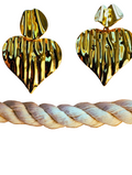 Boucles d'oreilles en forme de coeur acier inoxydable femmes, stylé, et l'élégance.