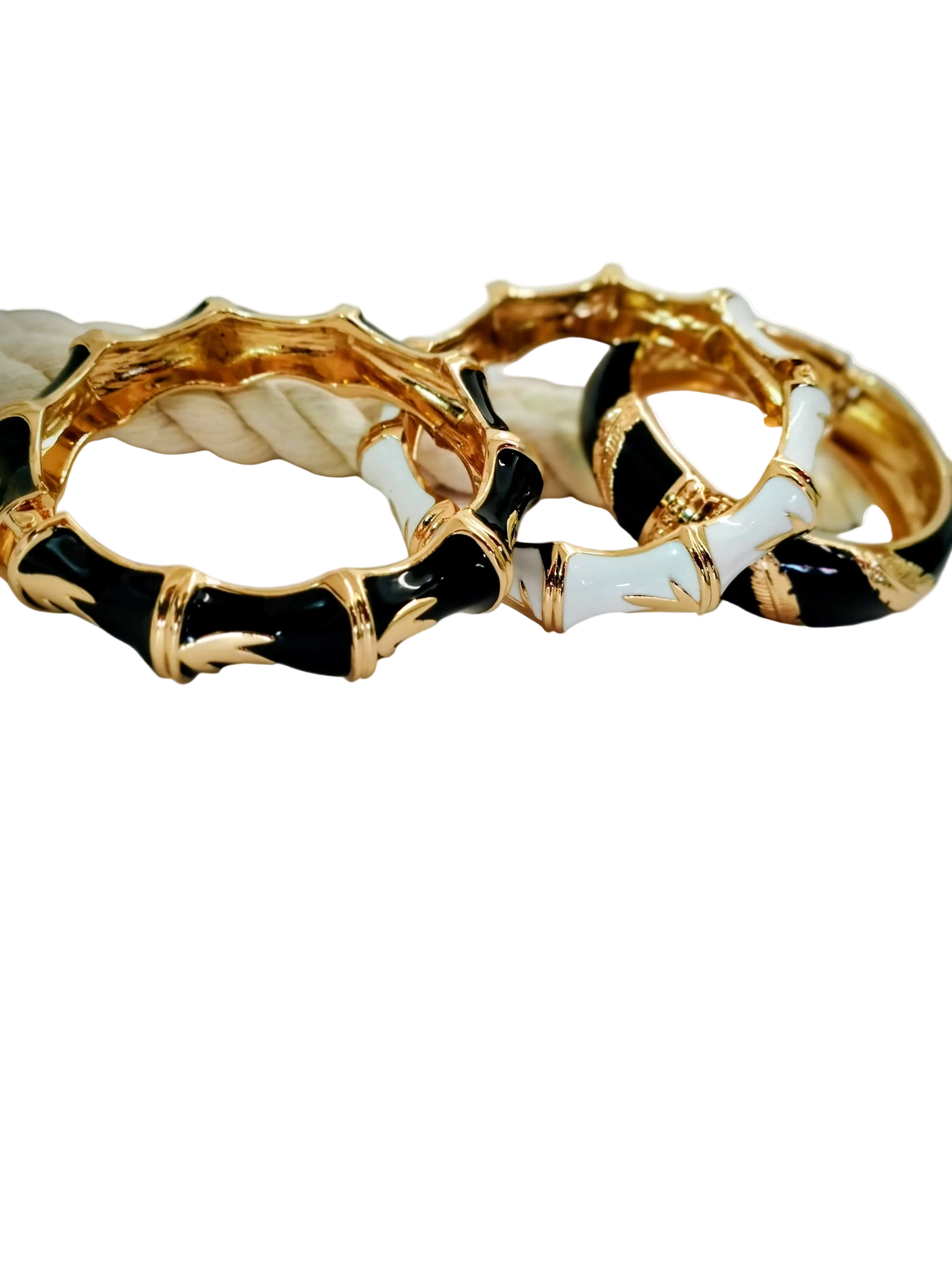 Bracelet Bambou Femme doré -acier-inoxydable anti ternissement style zen