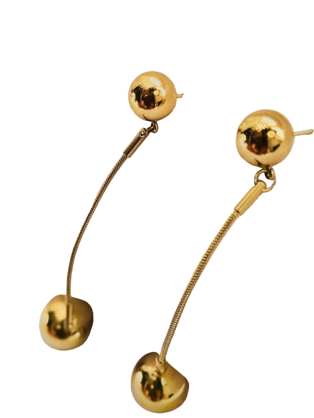 Boucles d'oreilles  perles dorées  chic acier inoxydable femme