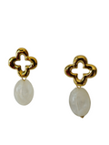 Boucles d'oreilles femmes, perles et acier inoxydable